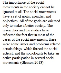 Social Movements exam